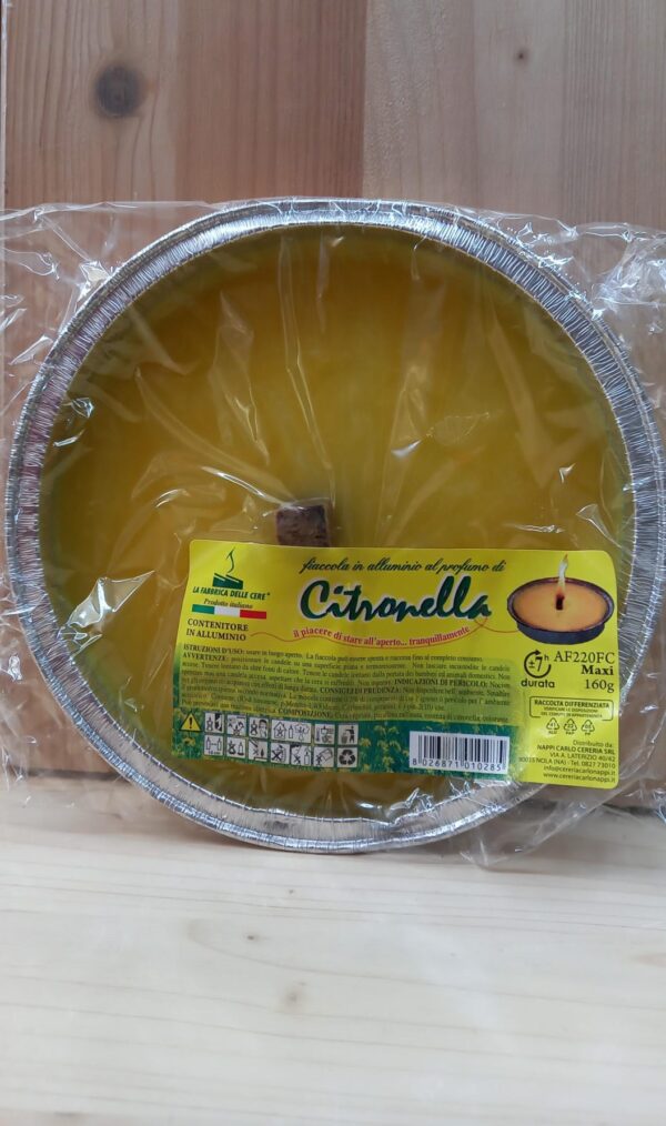 CITRONELLA FIACCOLA IN ALLUMINIO